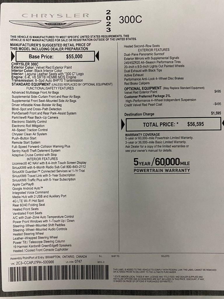 Used 2023 Chrysler 300 C image 38
