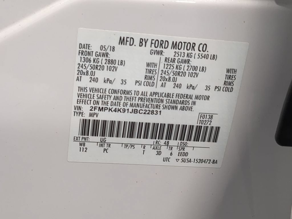 Used 2018 Ford Edge Titanium w/ Equipment Group 301A AWD/4WD image 34