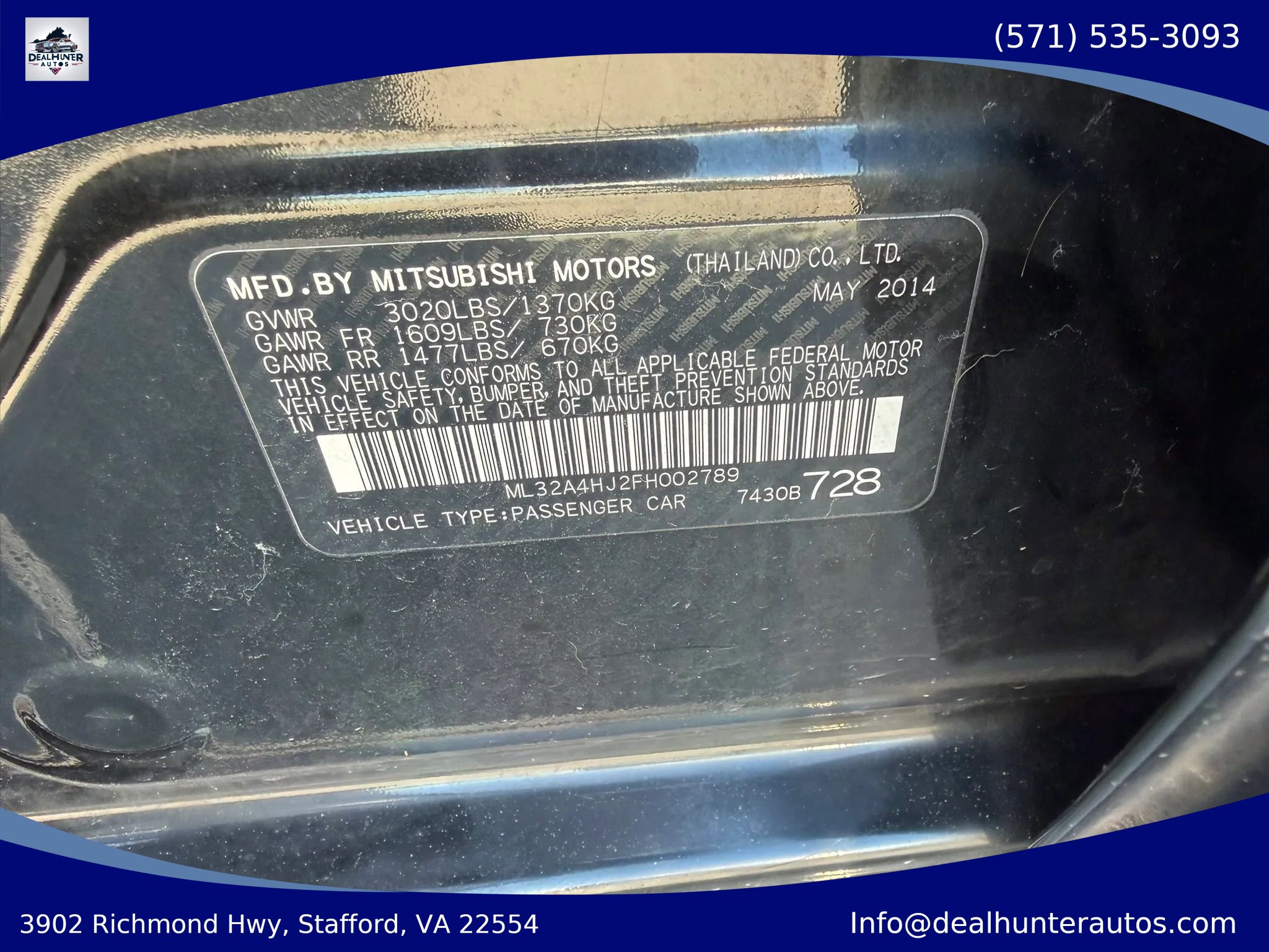 Used 2015 Mitsubishi Mirage ES FWD image 27