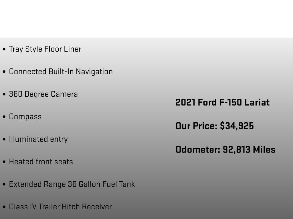 Used 2021 Ford F150 Lariat w/ Equipment Group 502A High AWD/4WD image 27