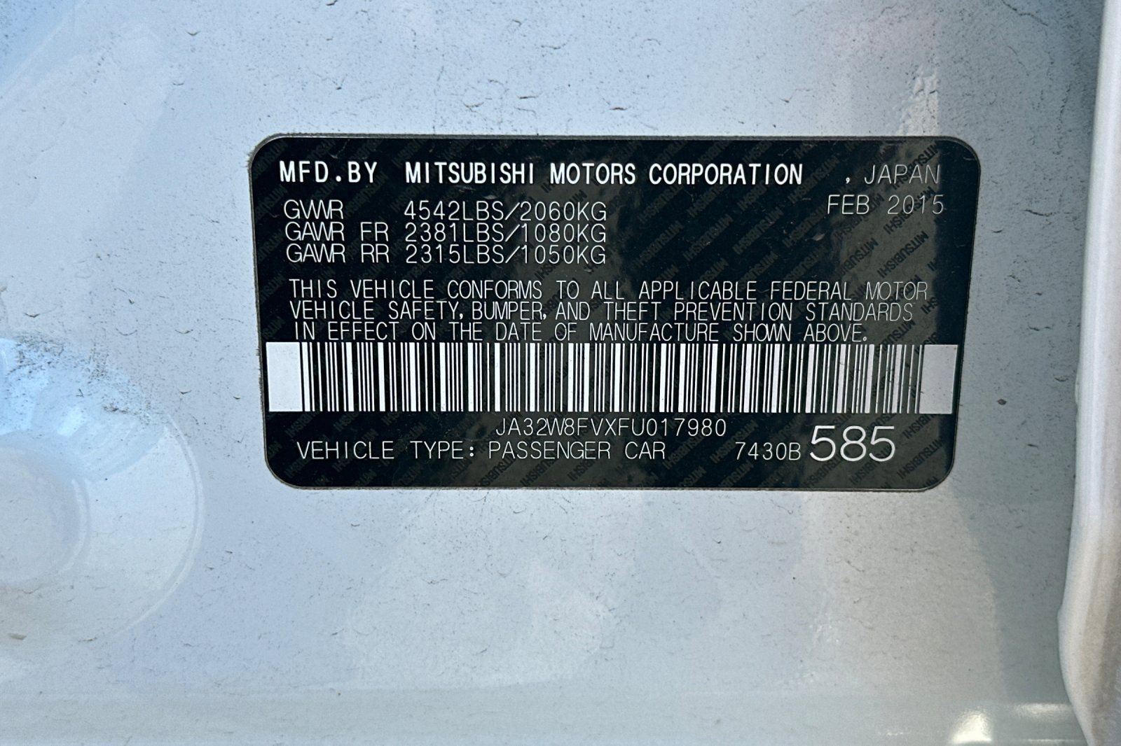 Used 2015 Mitsubishi Lancer Evolution GSR image 33