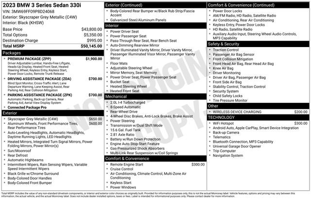 Used 2023 BMW 330i Sedan w/ Premium Package RWD image 4