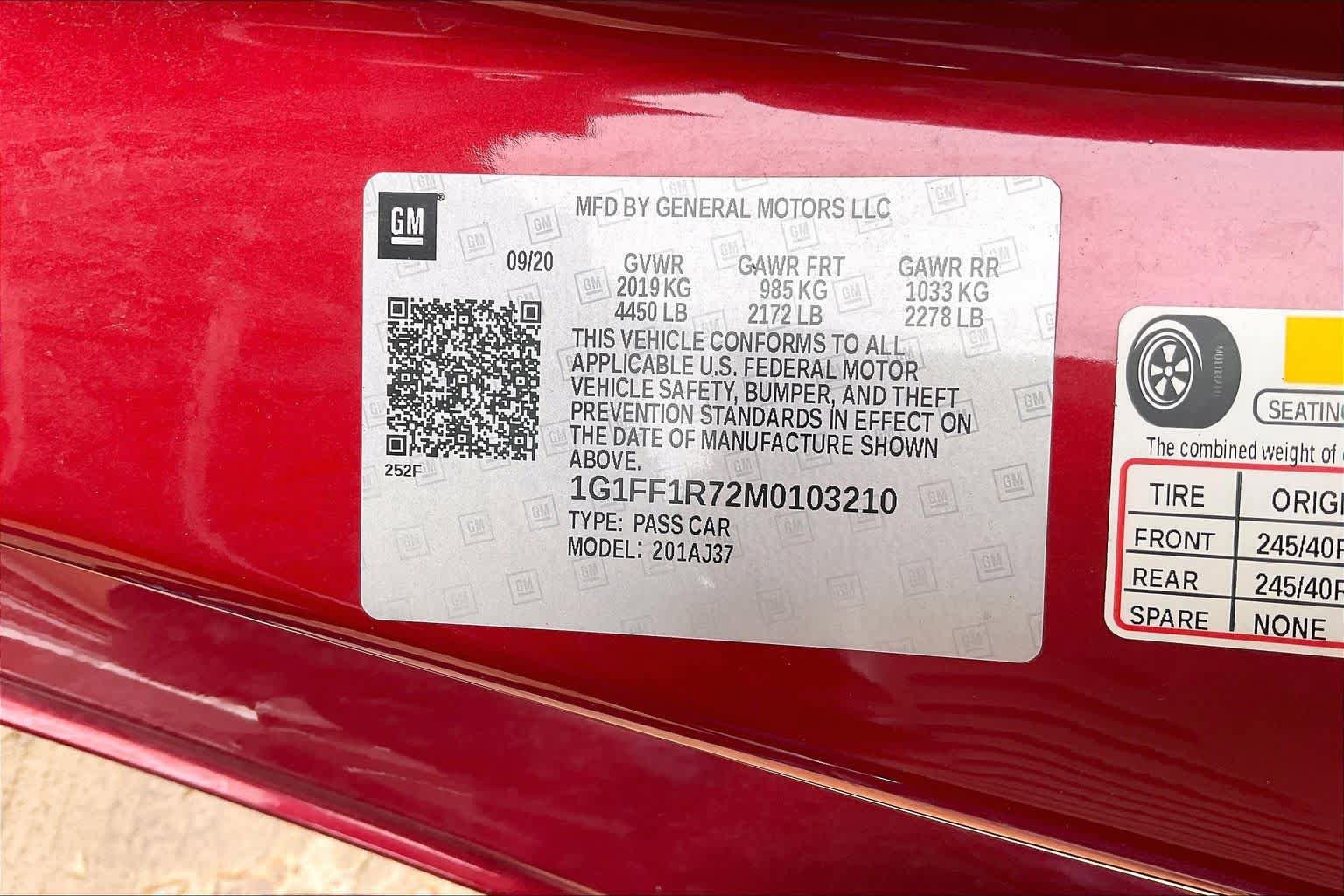 Used 2021 Chevrolet Camaro LT w/ RS Package RWD image 33