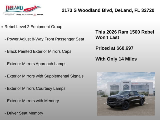 New 2026 RAM 1500 Rebel w/ Rebel Level 2 Equipment Group AWD/4WD image 18