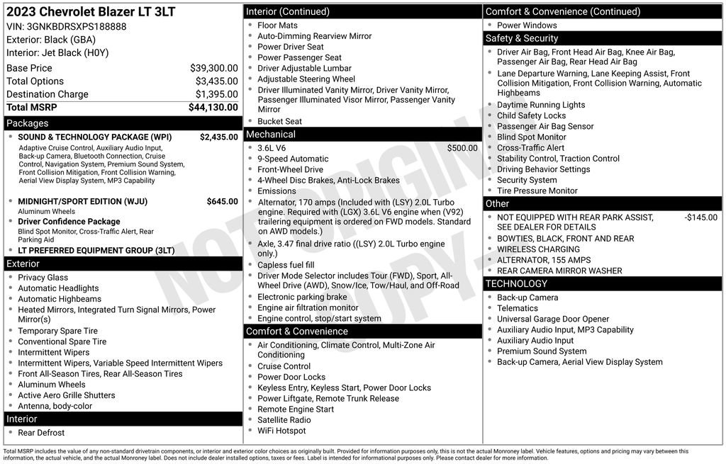 Certified 2023 Chevrolet Blazer LT w/ Sound & Technology Package FWD image 7