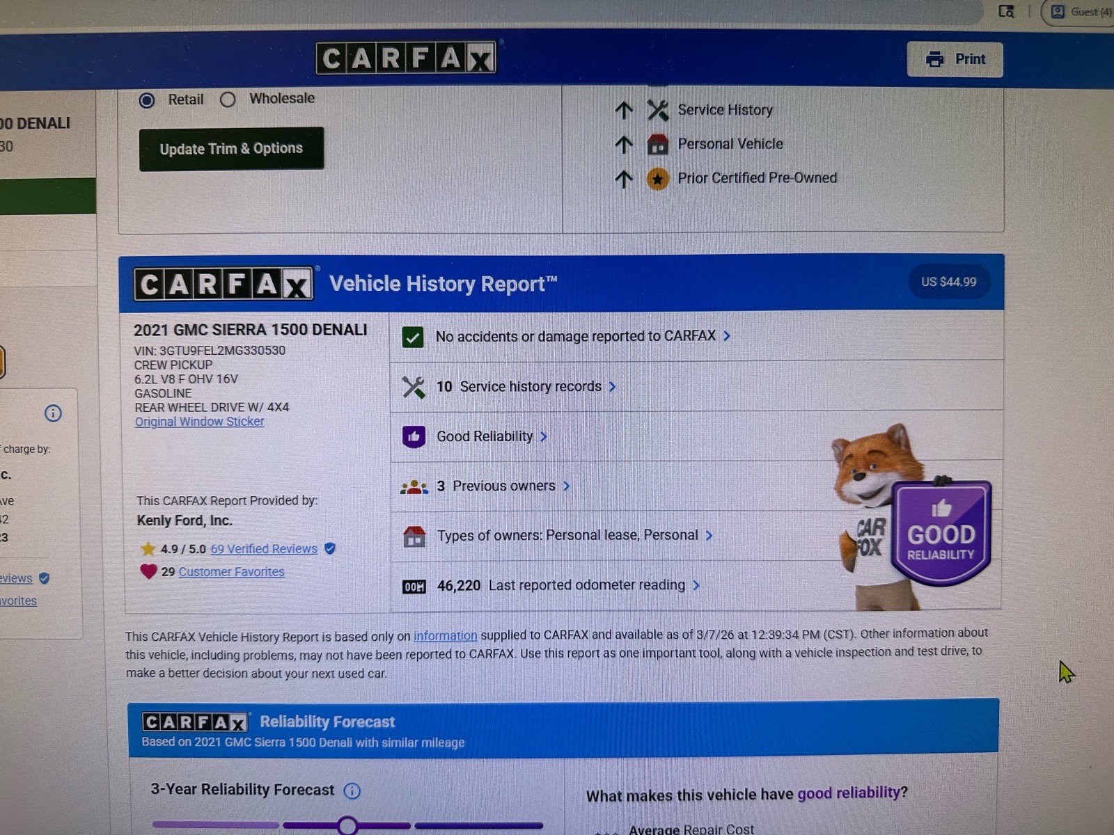 Used 2021 GMC Sierra 1500 Denali w/ Denali Ultimate Package image 9