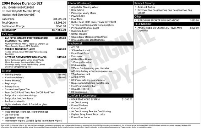 Used 2004 Dodge Durango SLT AWD/4WD image 24