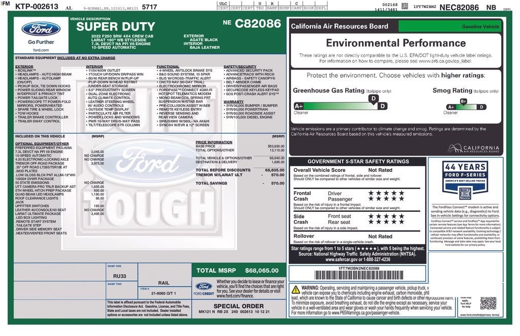 Used 2022 Ford F250 Lariat w/ Tremor Off-Road Package image 5