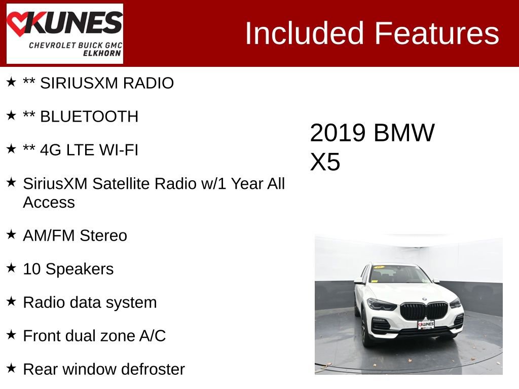 Used 2019 BMW X5 xDrive40i w/ Convenience Package image 3
