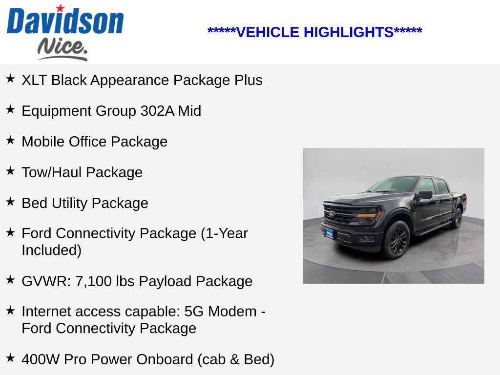 Used 2026 Ford F150 XLT w/ Equipment Group 302A MID AWD/4WD image 4