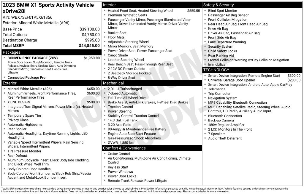 Used 2023 BMW X1 xDrive28i w/ Convenience Package AWD/4WD image 5