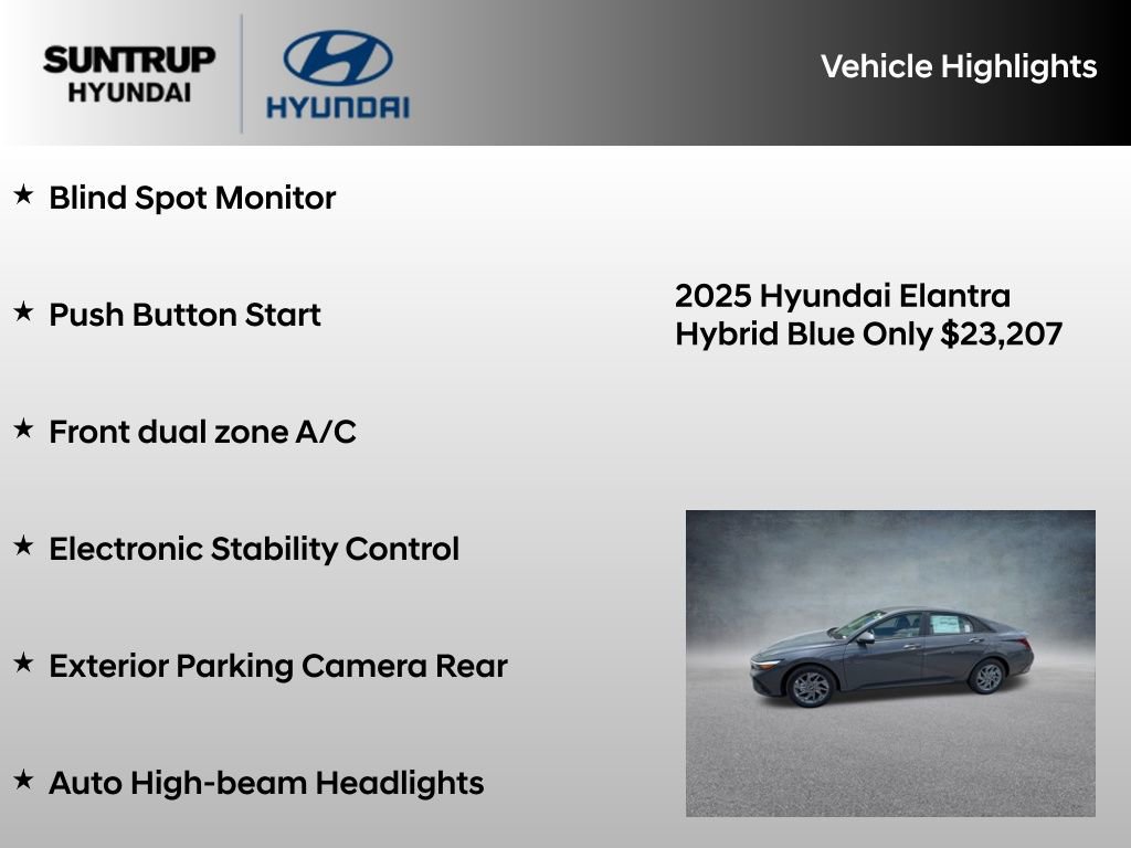 Certified 2025 Hyundai Elantra Hybrid FWD image 8