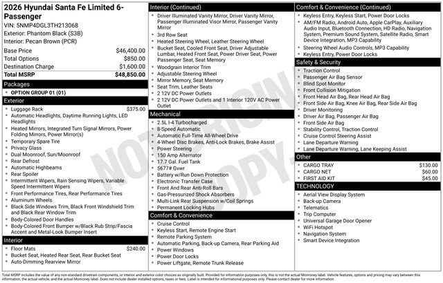 New 2026 Hyundai Santa Fe Limited AWD/4WD image 27