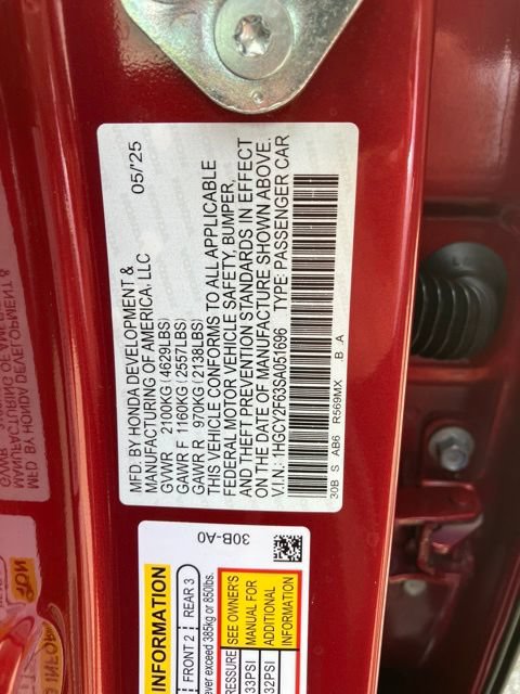 Certified 2025 Honda Accord EX-L image 29