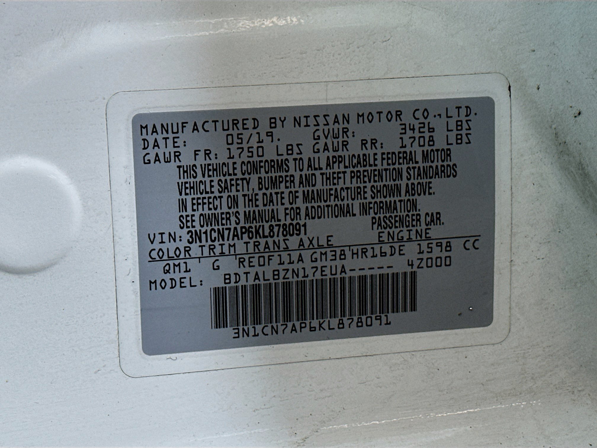 Used 2019 Nissan Versa SV FWD image 29