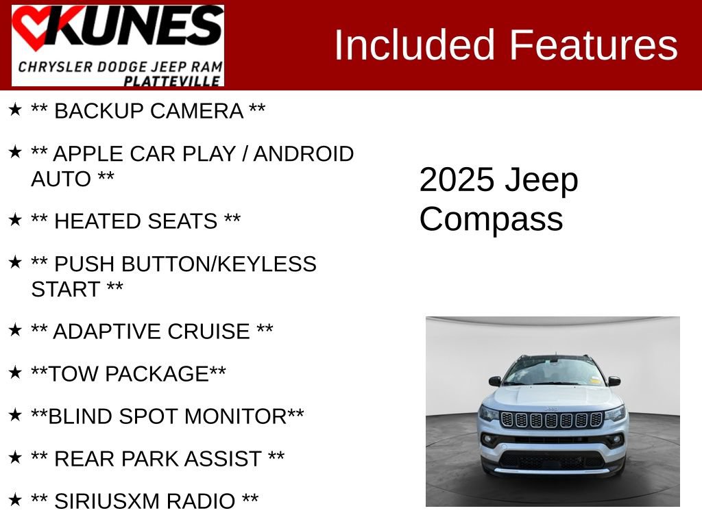Used 2025 Jeep Compass Limited AWD/4WD image 2