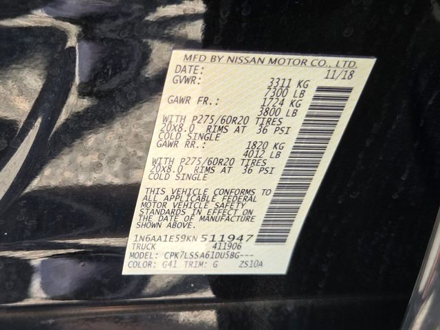 Used 2019 Nissan Titan SV w/ SV Convenience Package image 20