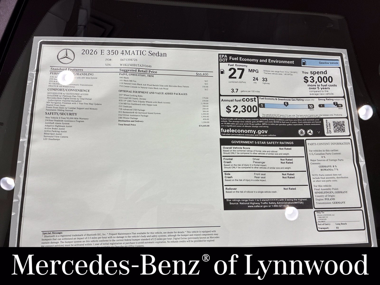 New 2026 Mercedes-Benz E 350 4MATIC Sedan image 20
