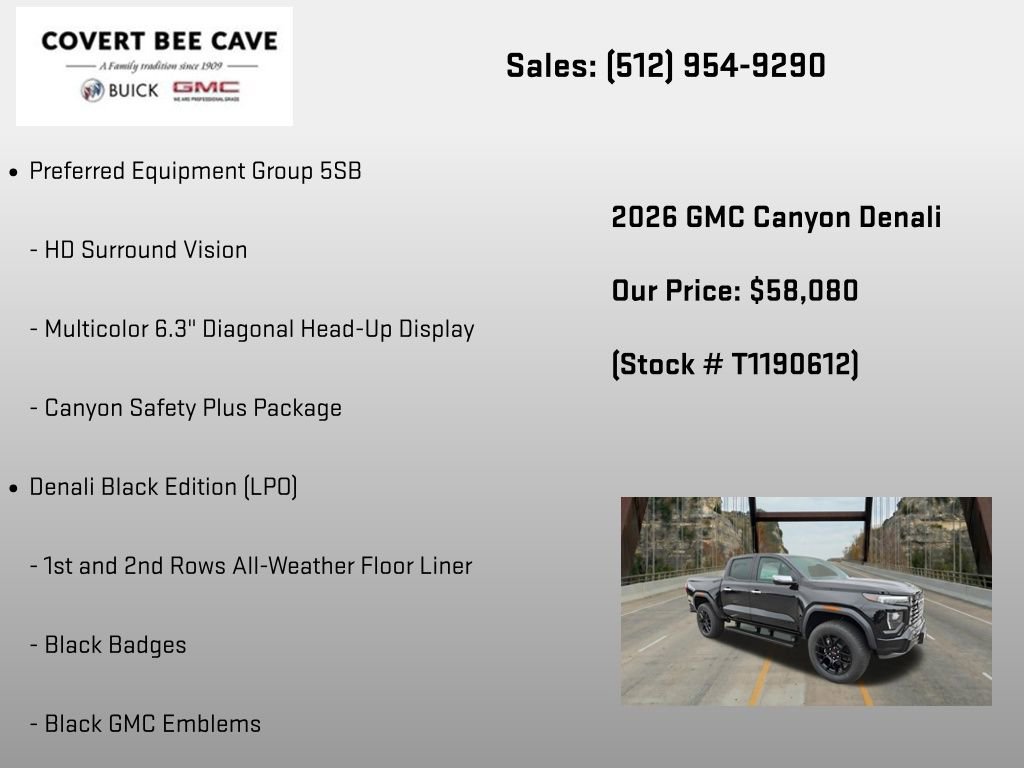 New 2026 GMC Canyon Denali w/ LPO, Denali Black Edition AWD/4WD image 30