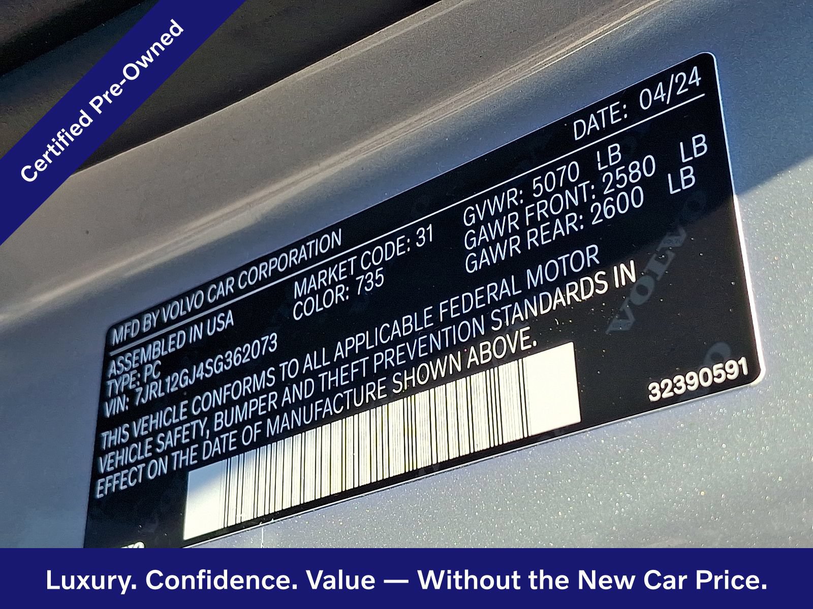 Certified 2025 Volvo S60 B5 Core AWD/4WD image 29