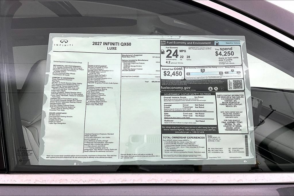 New 2027 INFINITI QX60 Luxe w/ Cargo Package FWD image 36