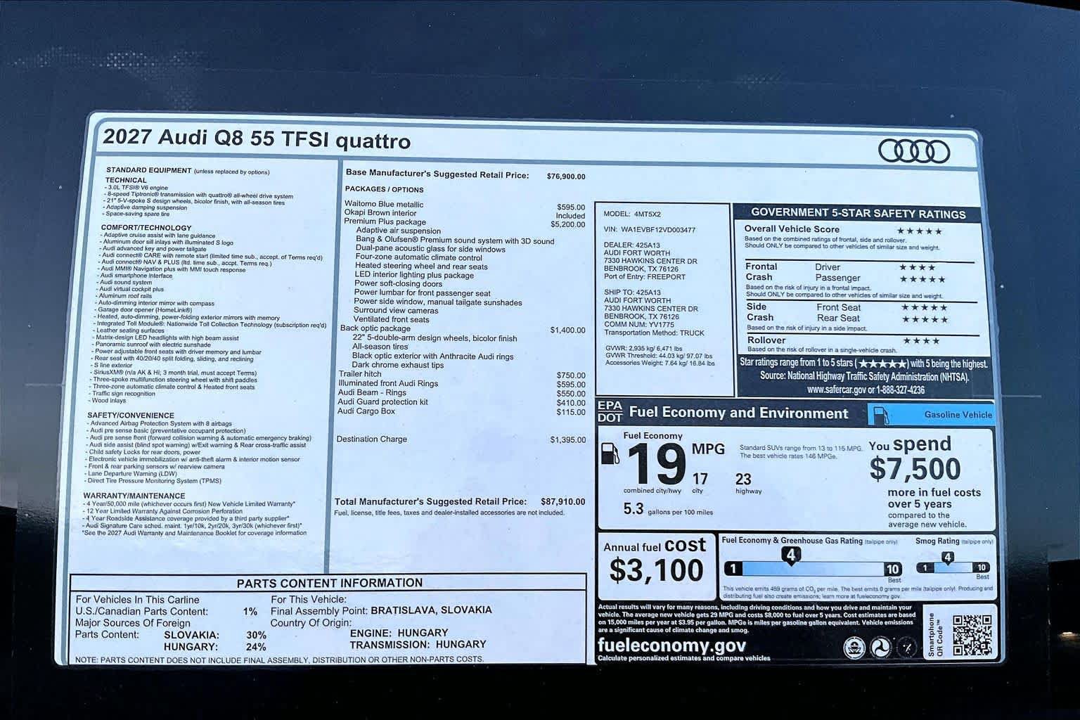 New 2027 Audi Q8 Premium Plus AWD/4WD image 16