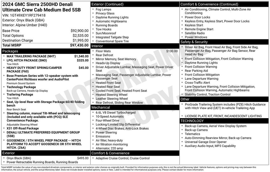 Used 2024 GMC Sierra 2500 Denali Ultimate w/ Max Trailering Package image 26