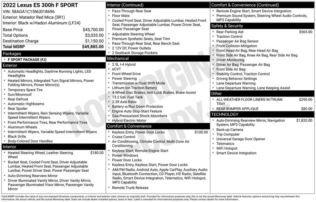 Used 2022 Lexus ES 300h F Sport image 39