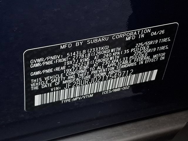 New 2026 Subaru Outback Touring XT AWD/4WD image 11