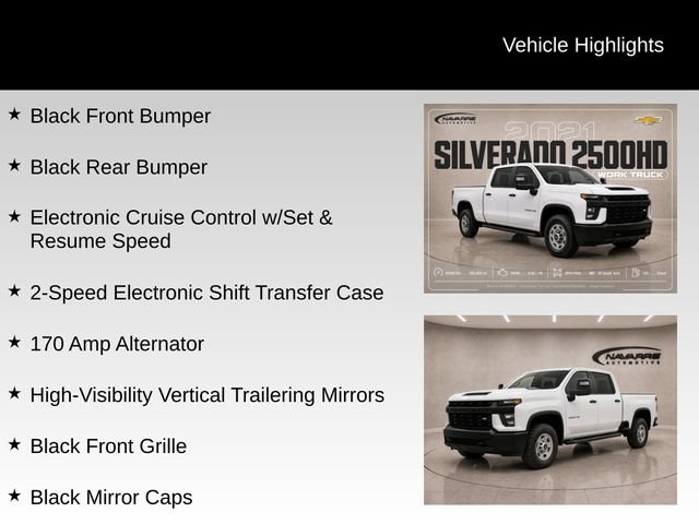 Used 2021 Chevrolet Silverado 2500 W/T w/ Gooseneck/5TH Wheel Package AWD/4WD image 16
