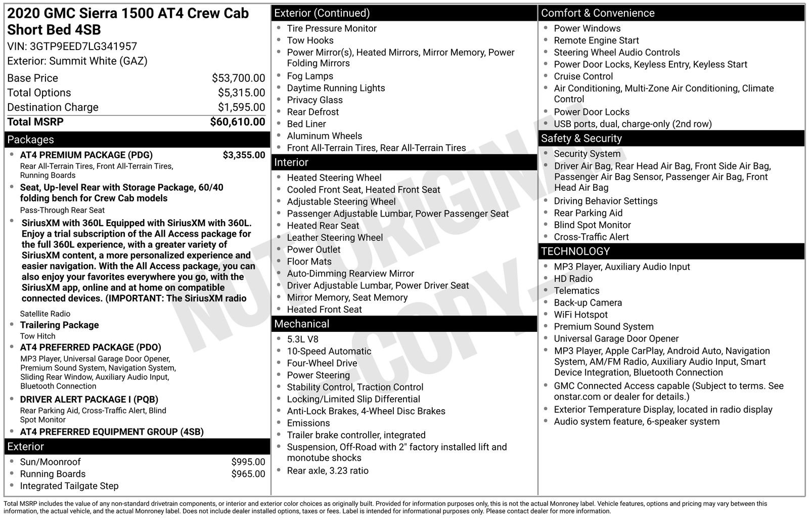 Used 2020 GMC Sierra 1500 AT4 w/ AT4 Premium Package AWD/4WD image 4