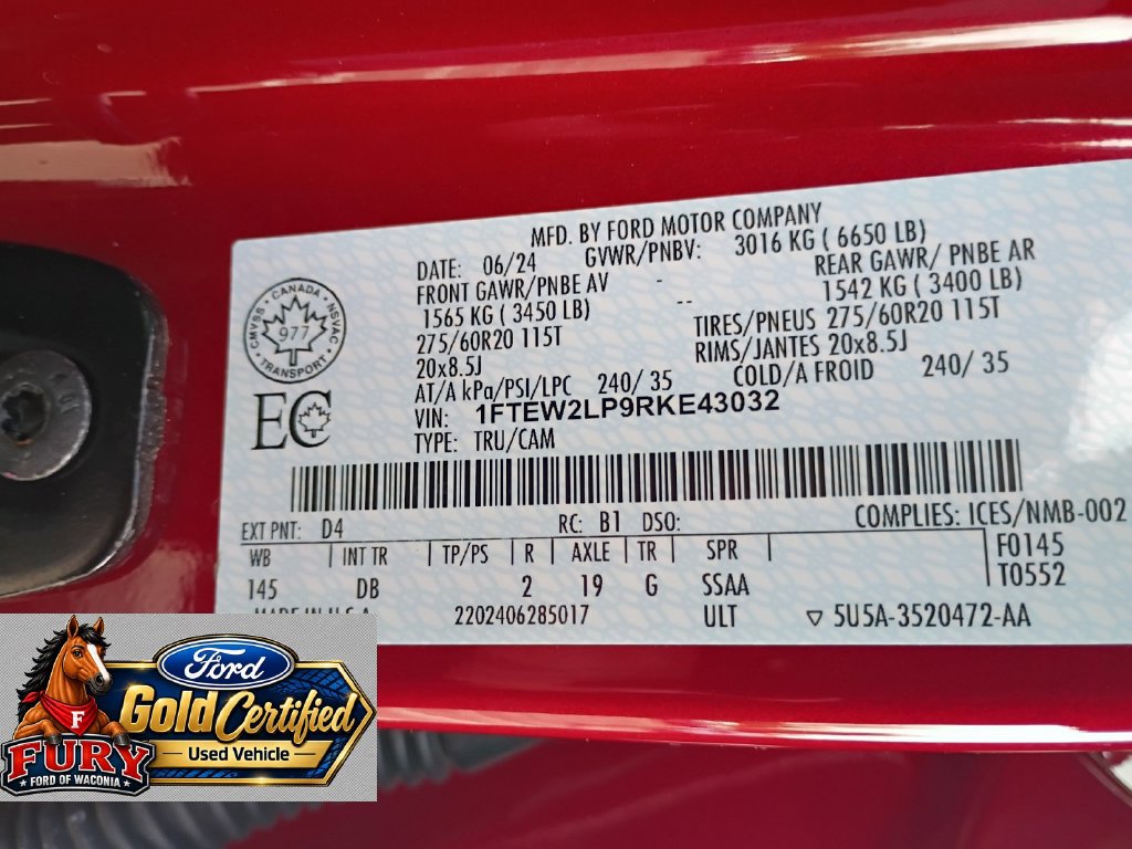 Used 2024 Ford F150 STX w/ STX Black Appearance Package AWD/4WD image 26
