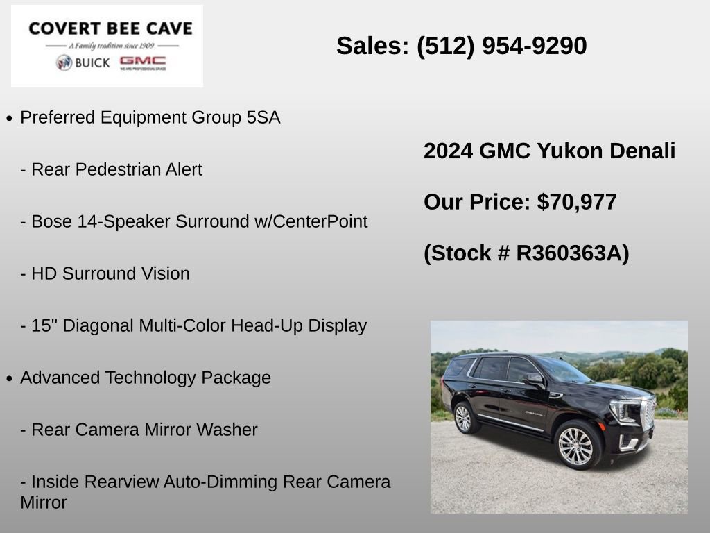 Used 2024 GMC Yukon Denali w/ Advanced Technology Package AWD/4WD image 24