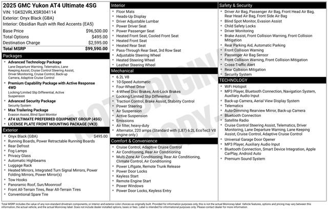 Used 2025 GMC Yukon AT4 Ultimate AWD/4WD image 41