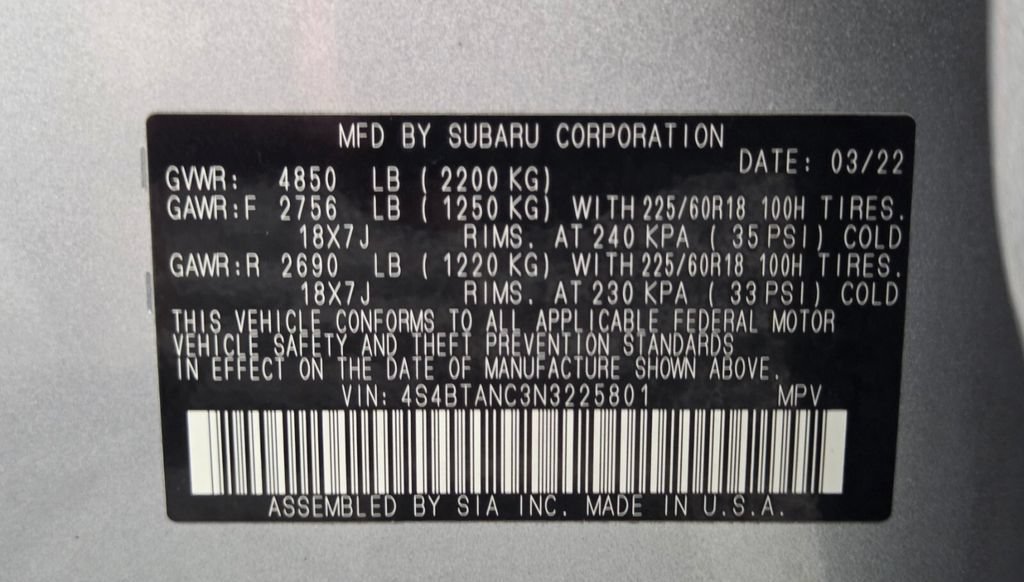 Used 2022 Subaru Outback Limited AWD/4WD image 33