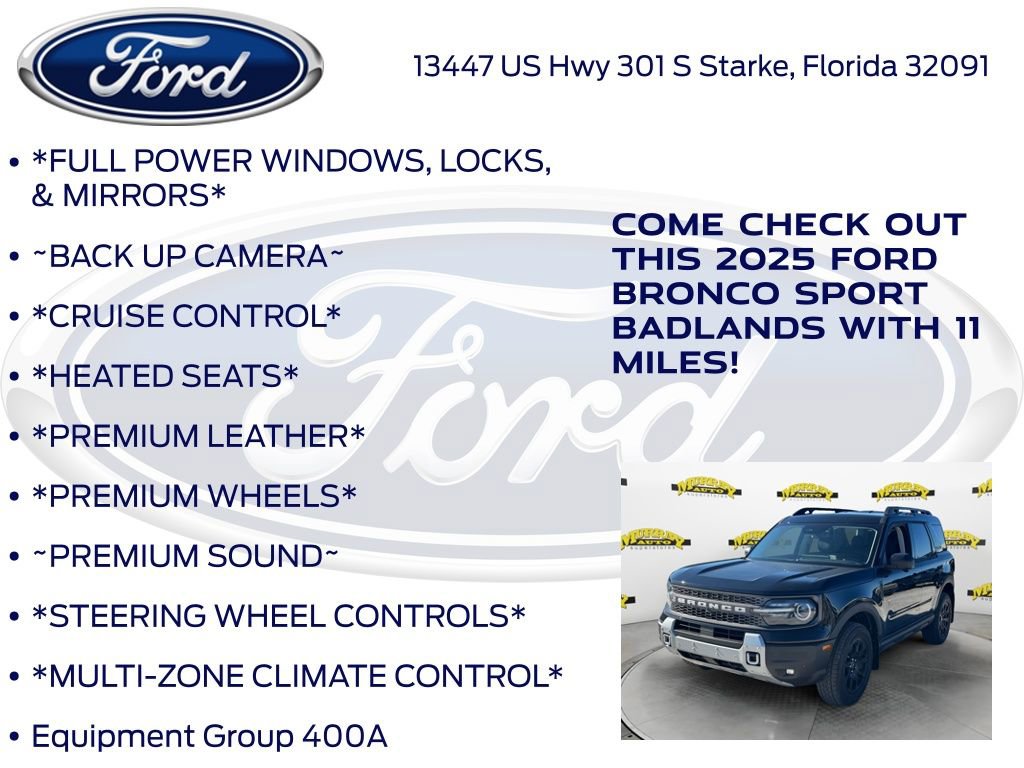 New 2025 Ford Bronco Sport Badlands w/ Badlands Tech Package AWD/4WD image 10