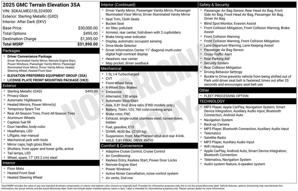 Used 2025 GMC Terrain Elevation FWD image 11