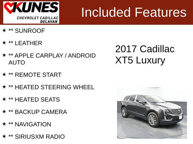 Used 2017 Cadillac XT5 Luxury w/ LPO, Wheel Lock Package image 3