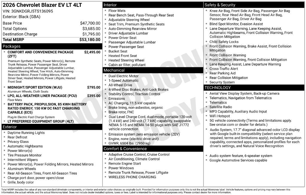 New 2026 Chevrolet Blazer EV LT AWD/4WD image 4