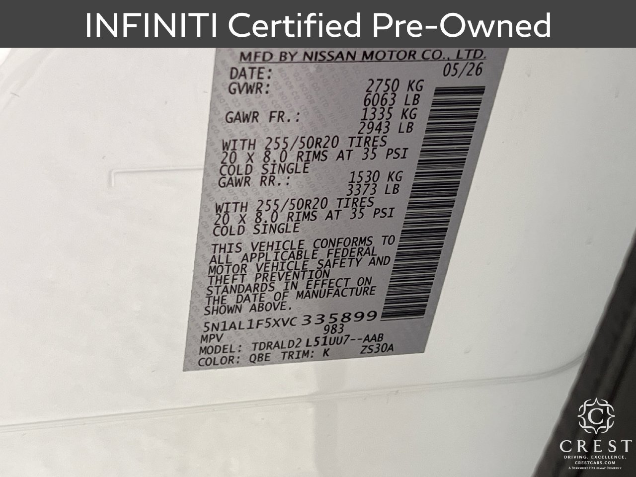Certified 2027 INFINITI QX60 Luxe w/ Cargo Package FWD image 33