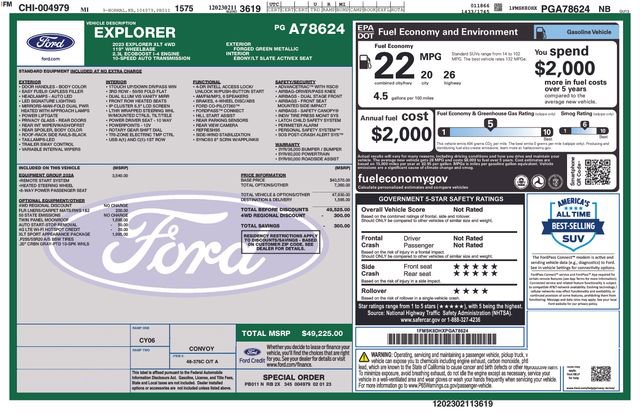 Used 2023 Ford Explorer XLT w/ Equipment Group 202A image 1