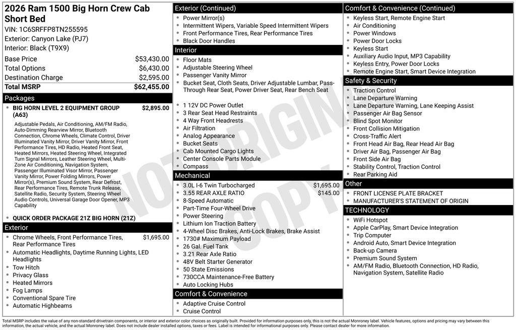Used 2026 RAM 1500 Big Horn AWD/4WD image 11