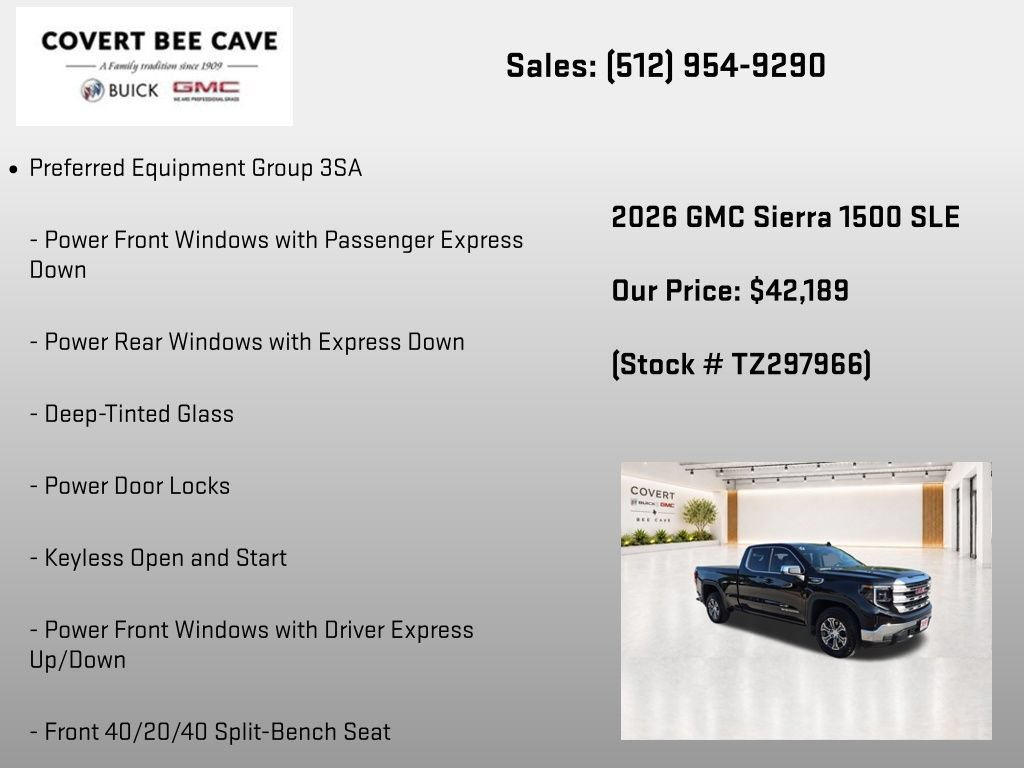New 2026 GMC Sierra 1500 SLE w/ Preferred Package RWD image 7
