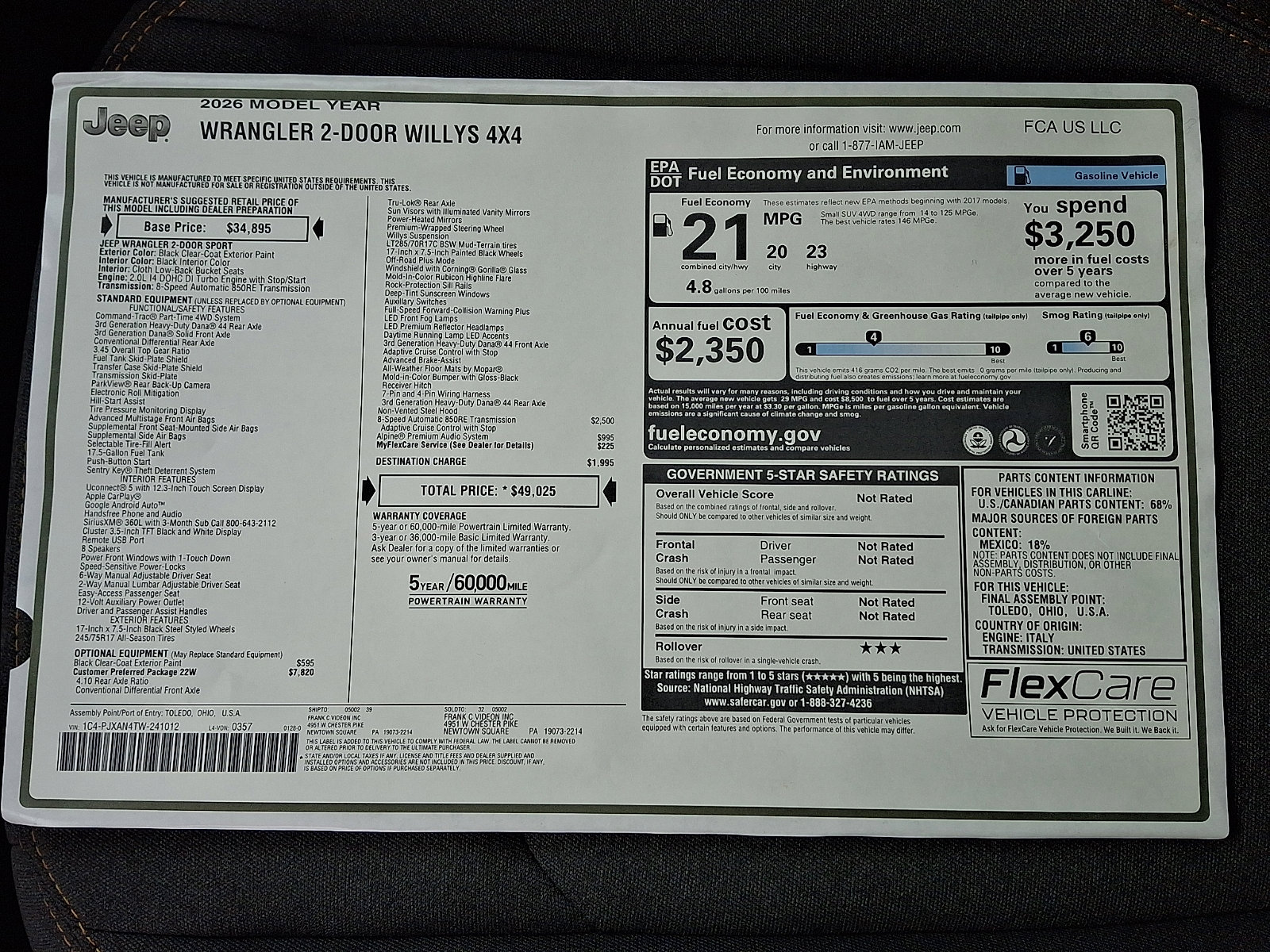 New 2026 Jeep Wrangler Willys image 17