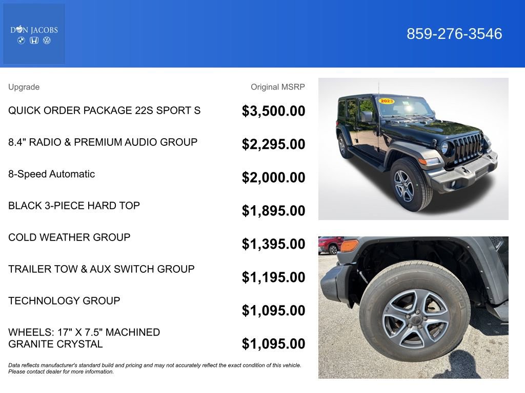 Used 2023 Jeep Wrangler Unlimited Sport AWD/4WD image 5