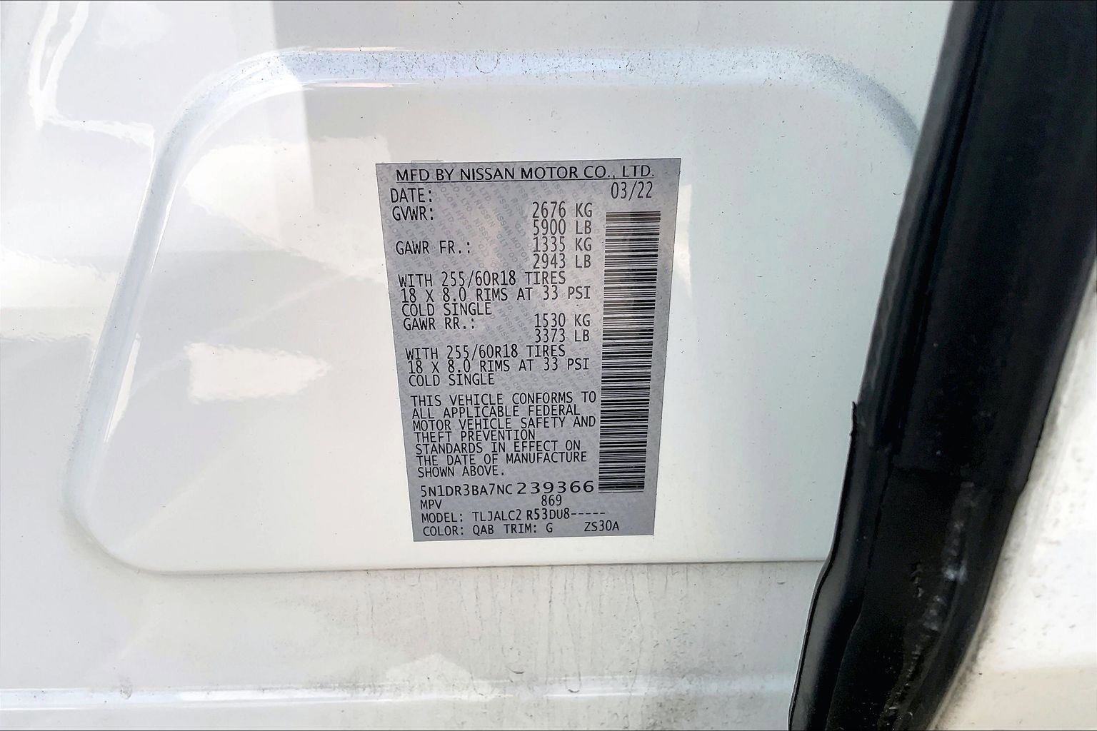 Used 2022 Nissan Pathfinder SV w/ SV Black Package image 3