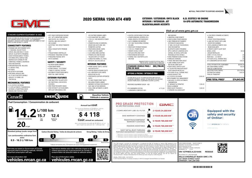 Used 2020 GMC Sierra 1500 AT4 w/ AT4 Carbonpro Edition image 3