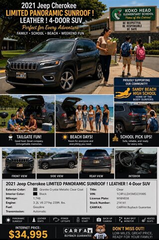 Used 2021 Jeep Cherokee Limited w/ Elite Package FWD image 1
