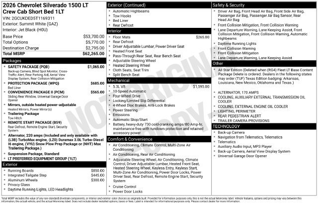 New 2026 Chevrolet Silverado 1500 LT w/ Safety Package AWD/4WD image 32