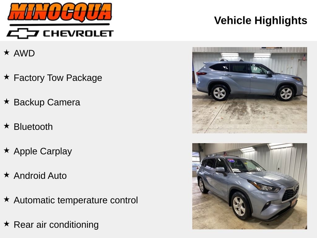 Used 2020 Toyota Highlander LE AWD/4WD image 2